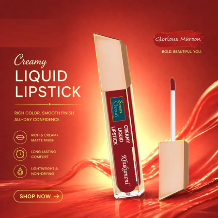 Seven Ocean Creamy Liquid Lipstick - Glorious Maroon